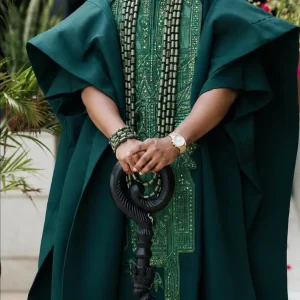 Men agbada with Swarovski stone