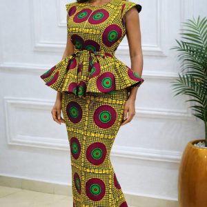 Ankara Skirt and Blouse Set