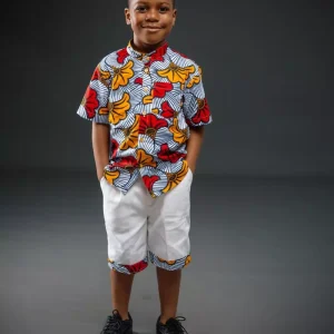 Sleek Boys African Top and Down